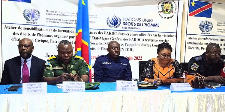 Beni : des officiers militaires en atelier de capacitation sur les droits de l&rsquo;homme et le droit international humanitaire