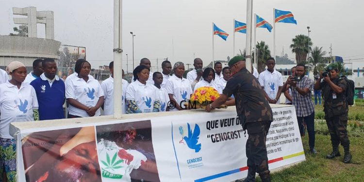 Guerre de l&rsquo;Est : le gouverneur militaire du Nord-Kivu dépose une gerbe en mémoire des victimes du Génocost
