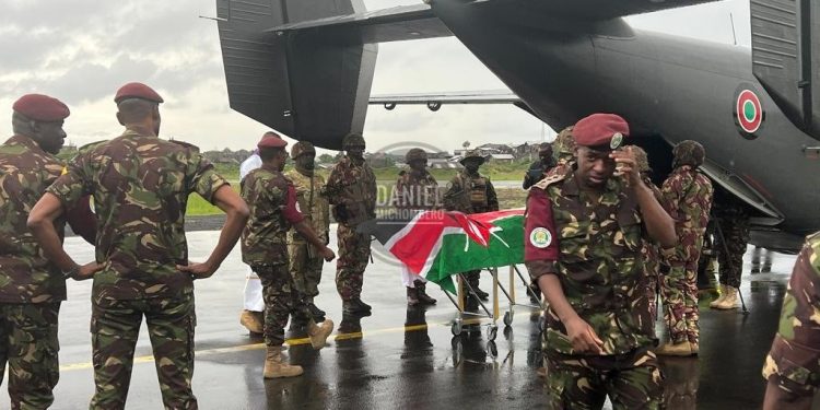 IMG-20231025-WA0001 - Agora Grands-Lacs Nord-Kivu : le corps du militaire kenyan tué par le M23/RDF rapatrié à Nairobi