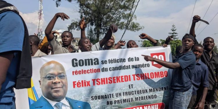 Élections 2023 : anticipativement, un groupe des jeunes célèbre la réélection de Félix Tshisekedi à Goma !