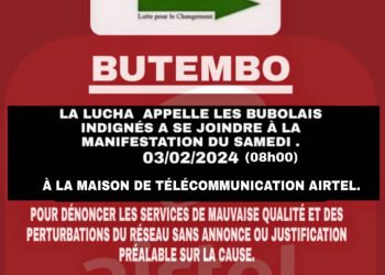 Butembo : la LUCHA en sit-in pour dénoncer la mauvaise qualité des services « Airtel »