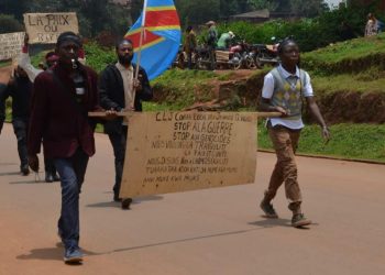 Guerre du M23/RDF : à Butembo, le conseil de la jeunesse dans la rue pour soutenir la lutte contre l&rsquo;insécurité