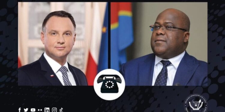 Guerre dans l&rsquo;Est : entretien téléphonique entre Félix Tshisekedi et son homologue polonais Andrej Duda