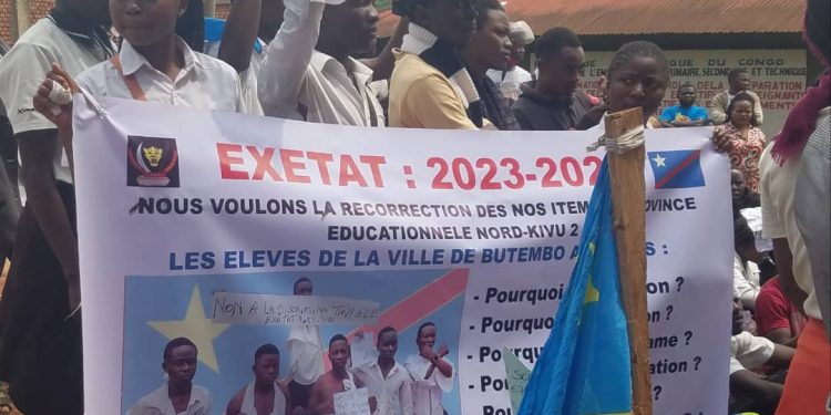 Exétat 2024 : à Butembo, les finalistes malheureux exigent la recorrection des Items