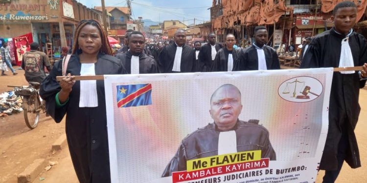 Marche des défenseurs judiciaires à Butembo : une plainte contre inconnu déposée auprès de l&rsquo;auditeur militaire
