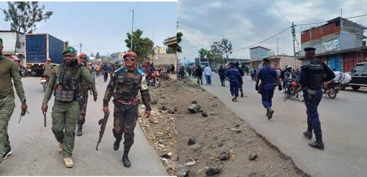 Goma : FARDC – PNC – Services de sécurité, une synergie positive pour assurer l&rsquo;ordre public