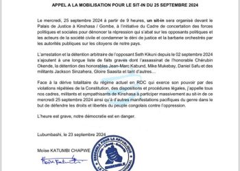 RDC : l&rsquo;opposition se mobilise pour exiger la libération des prisonniers politiques