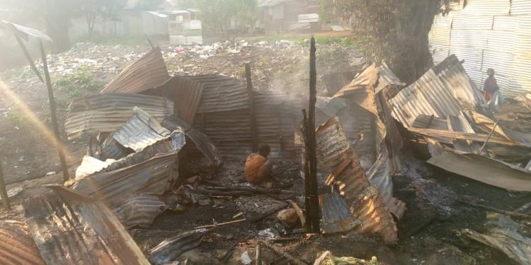 incendie - Agora Grands-Lacs Bunia : des dégâts matériels enregistrés dans un incendie au marché Monuc