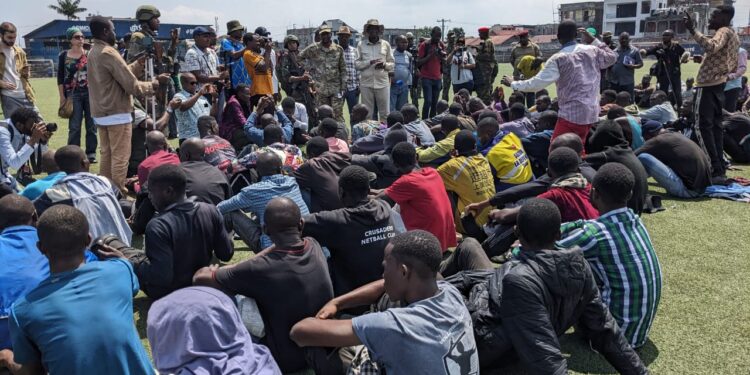 Insécurité à Goma : entre militaires relâchés, mineurs appelés à regagner leurs familles, de présumés criminels présentés