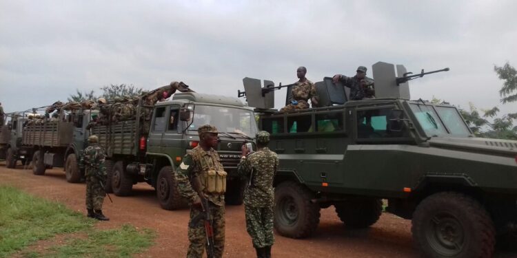 Ituri : un convoi des militaires ougandais se dirige à Djugu