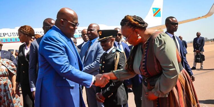 Félix Tshisekedi dans une visite de travail à Pretoria