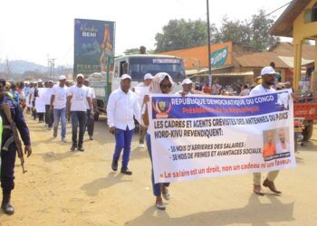 Beni : les agents du P-DDRCS manifestent pour réclamer 38 mois de salaires impayés