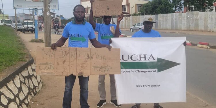 Bunia : trois militants de la LUCHA arrêtés lors d’une marche