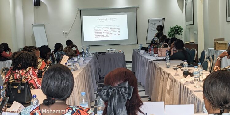 Est de la RDC : à Goma, des femmes de la SFPS en séance de capacitation sur la gestion et la résolution des conflits