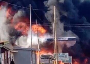 Bunia : un incendie consume une station-service