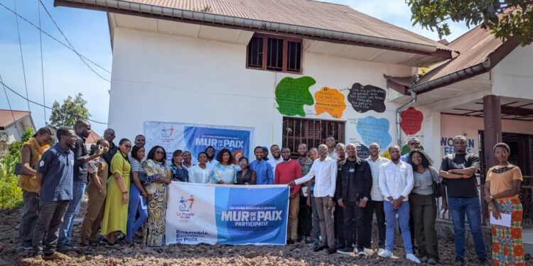 Goma : avec des jeunes, La Prunelle RDC Asbl bâtit un « Mur de paix participatif »